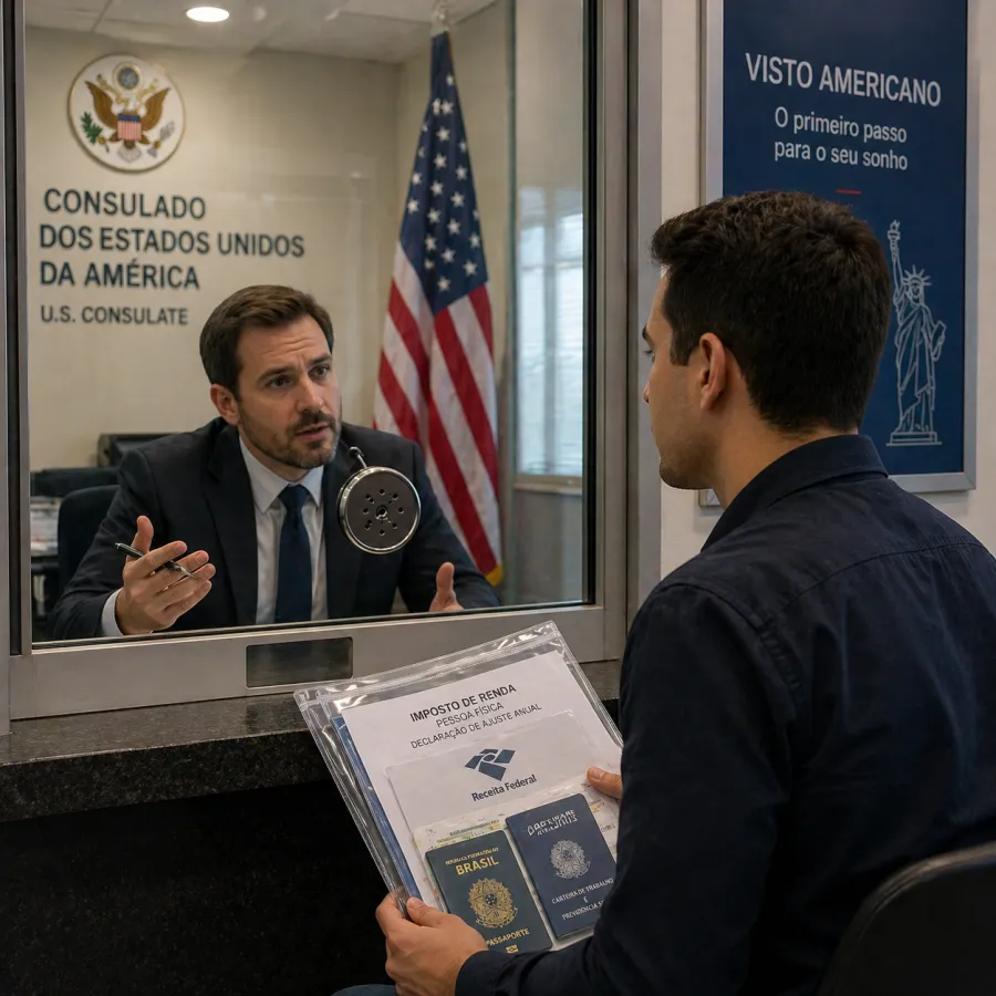 Imagem entrevista visto americano